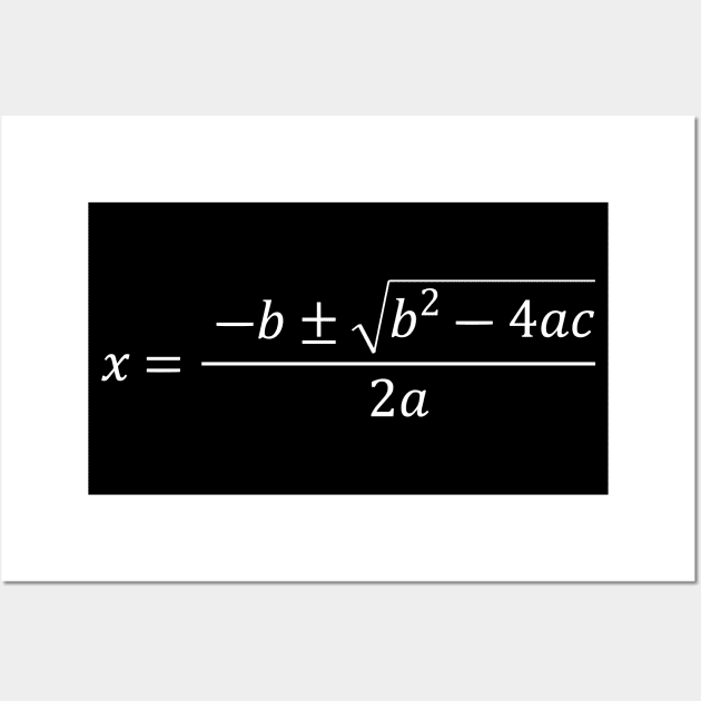 The Quadratic Formula (White) Wall Art by inotyler